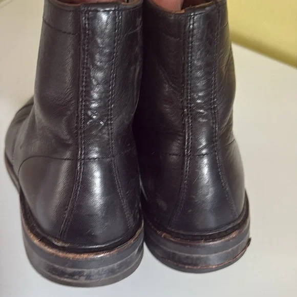 Frye Men’s Black Leather Lace-up Ankle Boots Size 10D - Picture 5 of 12